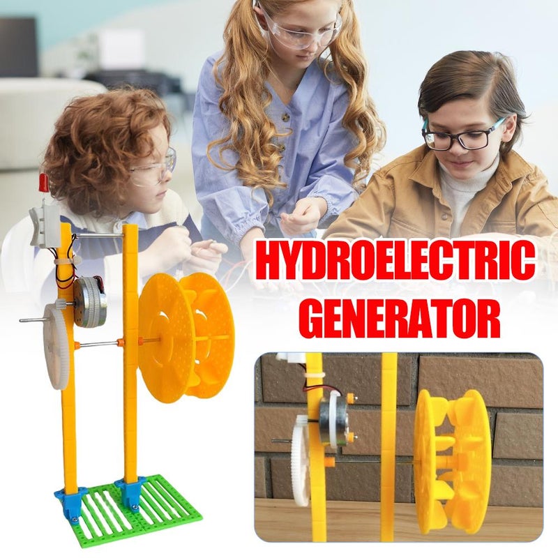 DIY Hand-cranked Water Turbine Generator, Hydroelectric Kit Can Be Hand-cranked Water Turbine Generator, Student Physics Experiment Model,Fun Science Project Kit (Bulk) - Image 5
